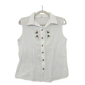 Vintage Button Up Tank Top